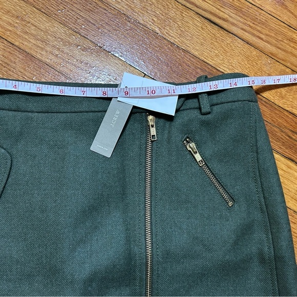 J.CREW Women's Motorcycle-Style Wool Mini Lined Skirt Loden Green Sz 2 NWT - Picture 10 of 10